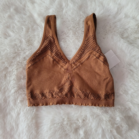 🤎AERIE SUPERCHILL SEAMLESS BRA TOP SIZE S - Picture 6 of 8
